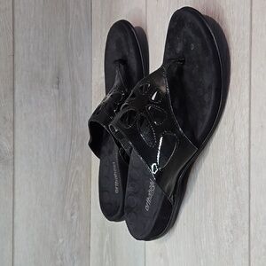 Orthoheel by Vionic Women Maui Leather Thong Sandals shoes sz 9